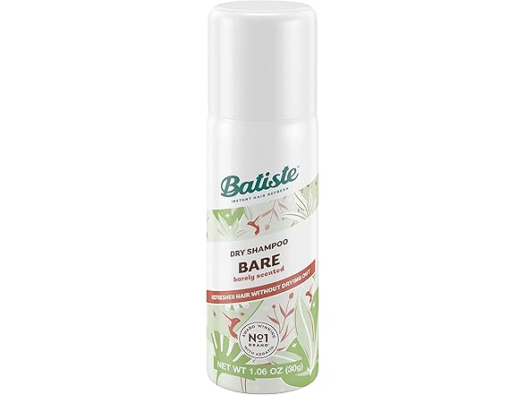 (3 Pack) Batiste Dry Shampoo Bare Mini Travel Size 1.6 oz