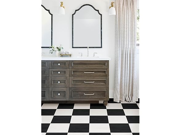FloorPops x Chris Loves Julia 12-in by 12-in Lawrence Black