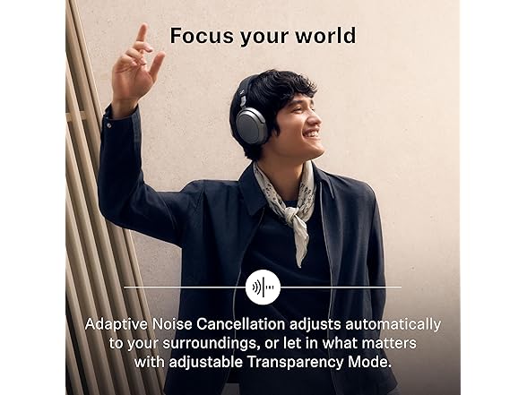 Sennheiser Consumer Audio Momentum 4 Wireless Headphones - Bluetooth Headset for Crystal-Clear Calls with Adaptive Noise Cancellation, 60h Battery Life, Lightweight Folding Design - Black/Copper (Open Box)