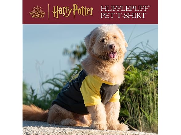 Harry Potter Hufflepuff Pet T-Shirt in Size Large