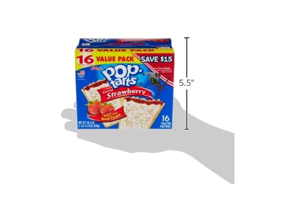 16CT Kellogg's Pop-Tarts Frosted Strawberry Pastries