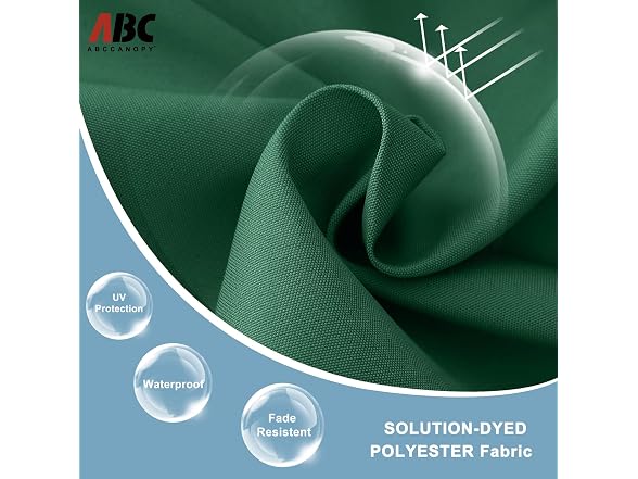 ABCCANOPY Durable Solar Led Patio Umbrellas 7.5FT (Green)