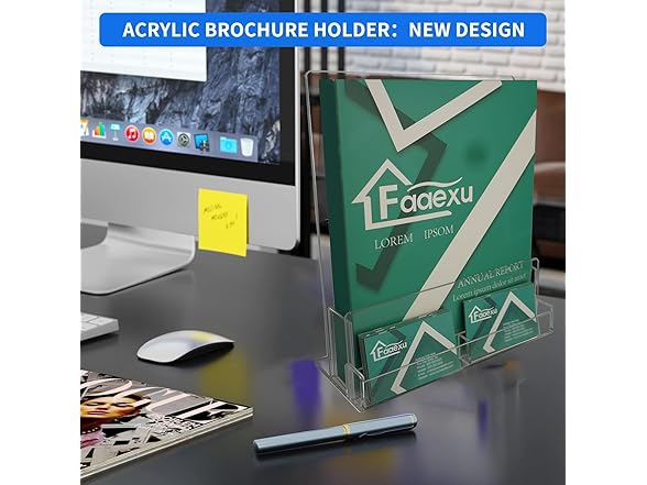 Faaexu 2Pack Acrylic Brochure Holder