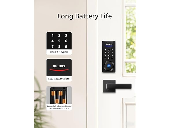 Philips Smart Lock w/Handles, Keyless Lock Set