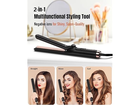 HITTIONA 360 Airflow Styler Curling Iron 2 in 1