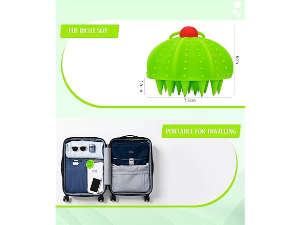 ROMI FLORIA Silicone Scalp Massager Shampoo Brush