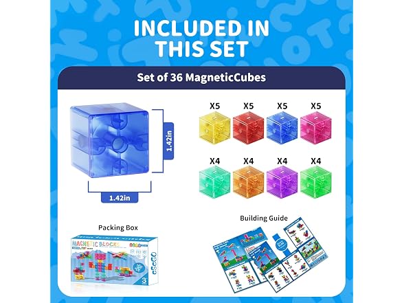 Asago Magnetic Blocks 40PCS 1.34" Large