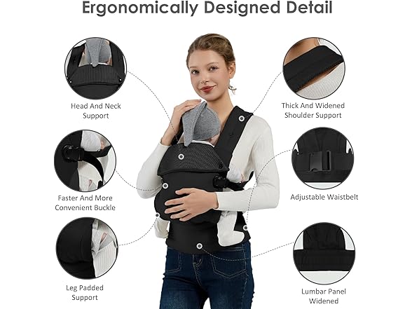 MISSWISDOM Baby Carrier Newborn to Toddler