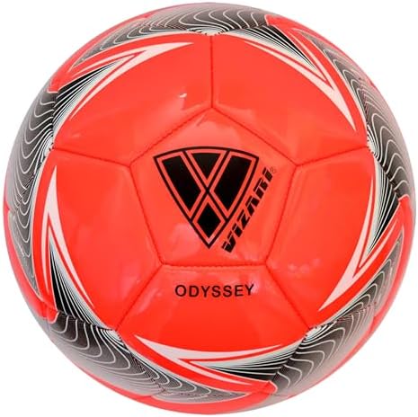 Vizari Odyssey Soccer Ball | Durable and Firm Youth Soccer Ball | Junior Soccer Ball with Premium TPU Casing | Outdoor Soccer Ball for Boys & Girls (Pack of 1, 6 & 12)