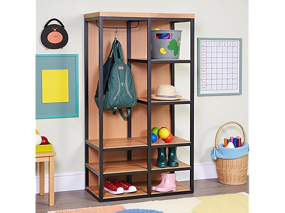 Lloyd Industrial Hall Tree with Storage