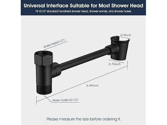 PDP Bath Adjustable Shower Head Holder,