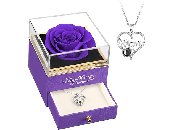 WILDLOVE Preserved Real Purple Rose
