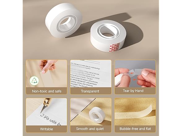 Invisible Tape 12 Rolls 0.75"x1000"