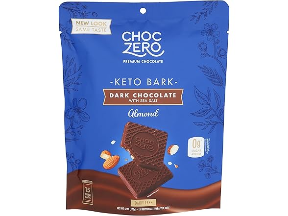 ChocZero Dark Choc Almonds Sea Salt 6oz