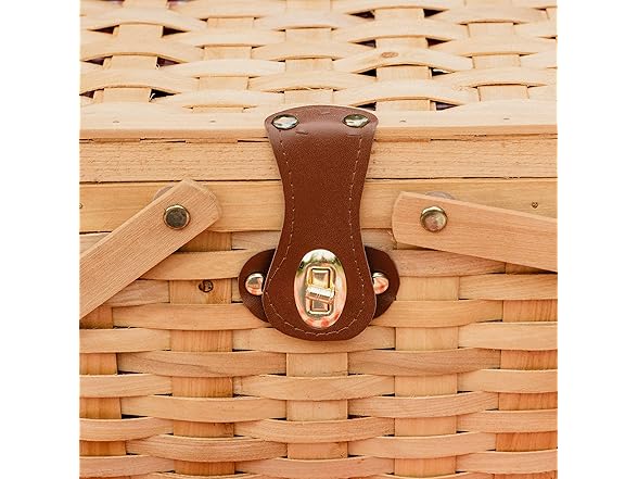 Vintiquewise Vintiquewise.com Gingham Lined Woodchip Picnic 