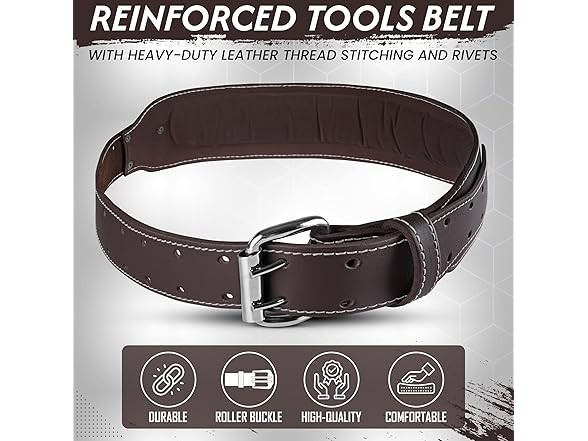 ABRIX Leather Tool Belt 28 Pocket XL