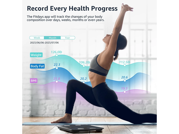 Smart Body Scale 13 Metrics BMI 400lbs