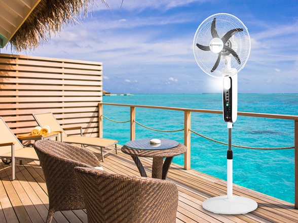 18” Rechargeable Fan with LED & Powerbank
