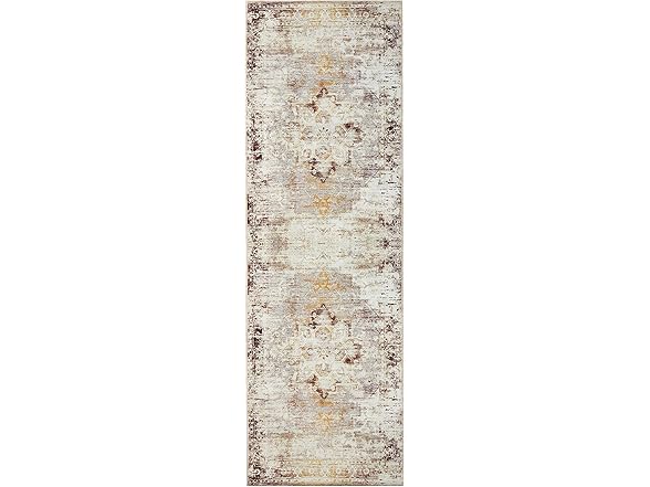 Superior Vintage Medallion Washable Rug Dove Collection