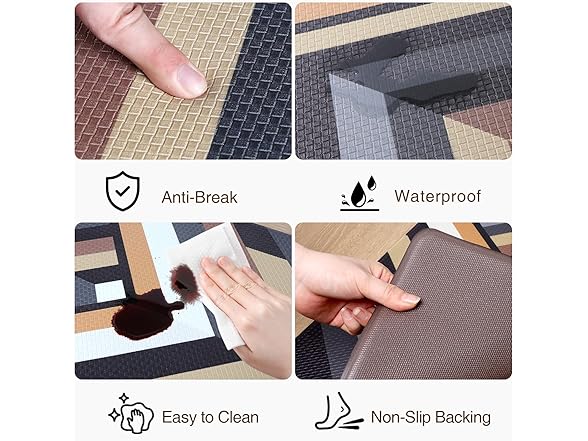 Varolifan Cushioned Kitchen Rugs