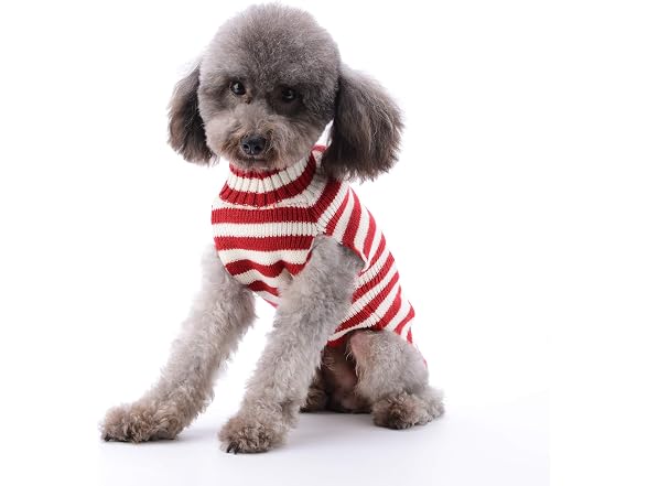 Dog Christmas Sweater Xmas Dog Holiday Red W