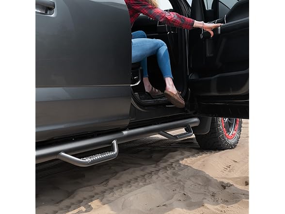 N-Fab Nerf Steps | Gloss Black, Wheel-to-Wheel | T1678QC | Fits 2016-2022 Toyota Tacoma Access Cab 6' Standard Bed, SRW Gas