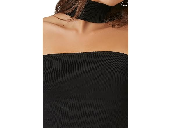 Forever 21  (XS) Sweater-Knit Choker Crop Top