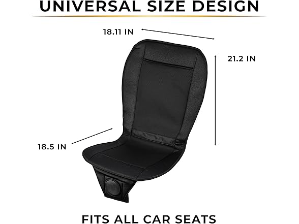 Zone Tech SE0099 2 Pack 12v Cooling Car Seat Cover Black