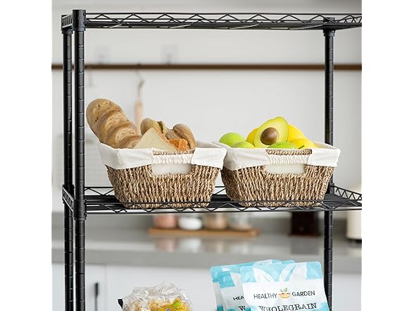 Sukkiri Homu Trapezoid Storage Basket with Handle, Set of 2 