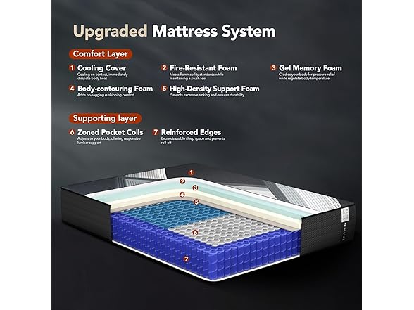 Lechepussleep Queen Mattress 10 Inch