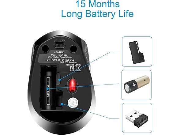 LeadsaiL Slim Wireless Mouse