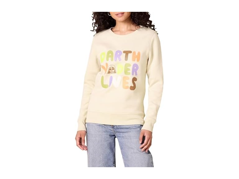 Amazon Essentials Disney Marvel Star Wars Princess Women's Fleece Crew Sweatshirts