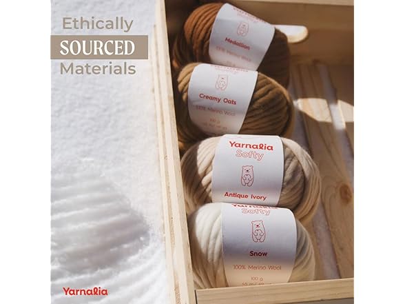 Softy Yarn Bulky Weight 6-Pack Merino Wool