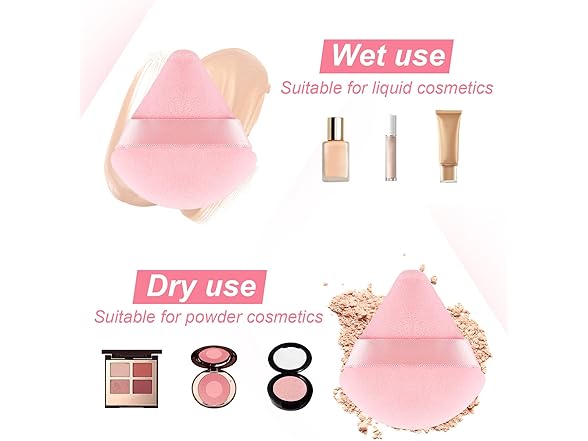 16 Pieces Triangle Powder Puff