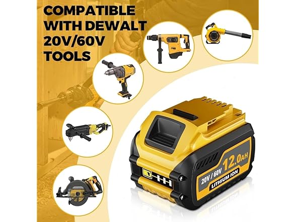 DEWALT 20V/60V MAX 15.0Ah Replace for DCB612 DCB609 DCB615