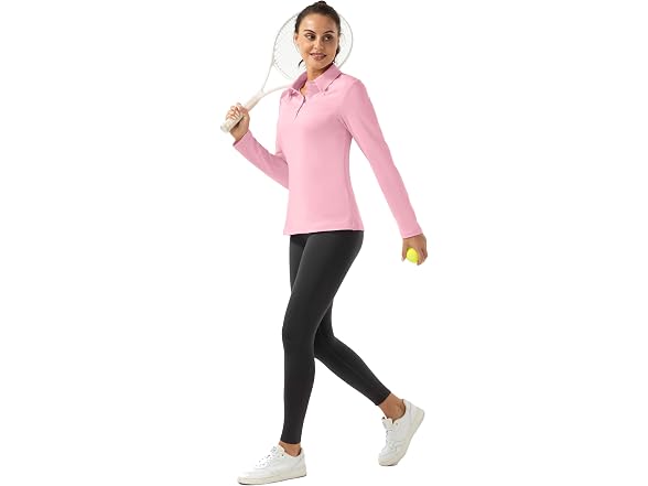 Fkeep Women (M) Long Sleeve Polo Shirt Golf Top