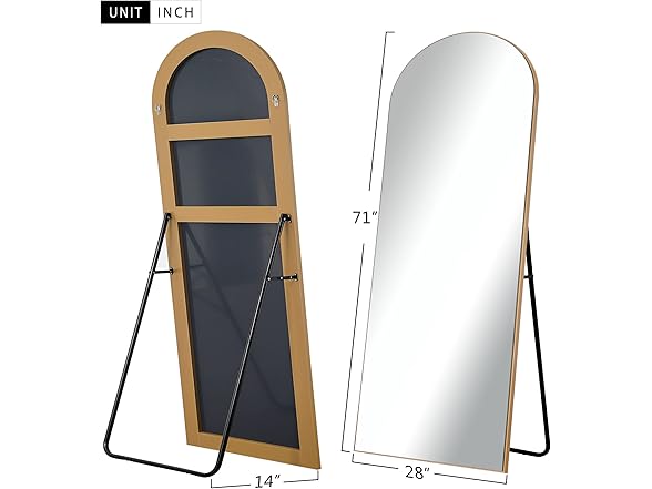 NeuType Arched Full Length Mirror, 71"x28"