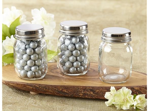 Kate Aspen 18PCS Mini Mason Jars, Glass Set