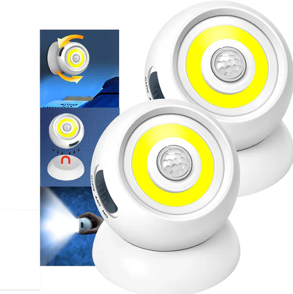 2 Pack 500 Lumens Motion Sensor Night Light, White - Gallery 13