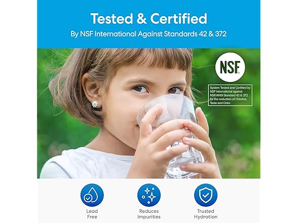Brio 16" Under Sink Water Filter System for Faucet