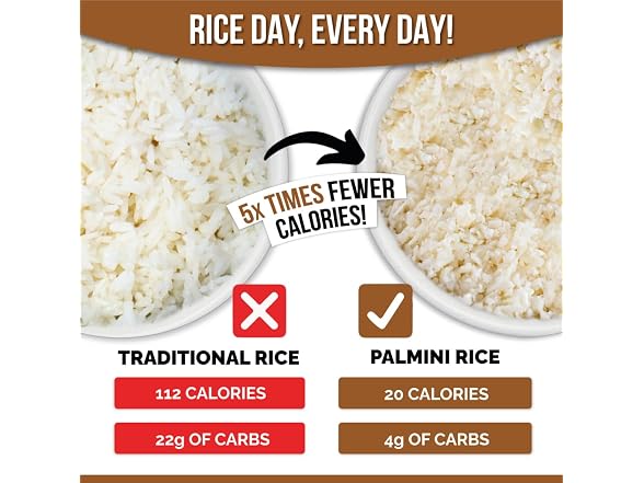 6Pk Palmini Rice | Low-Carb Rice, Low-Calorie