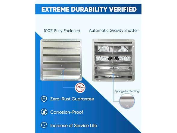 KEN BROWN 18 In Shutter Exhaust Fan