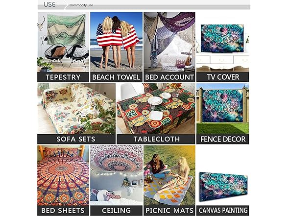 UV Blacklight Tapestry Wall Décor