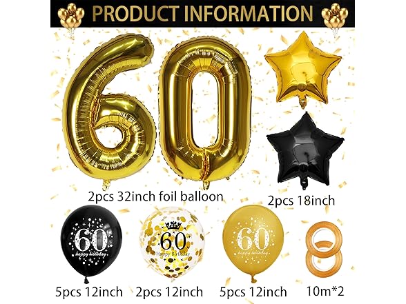 60th Happy Birthday Decorations