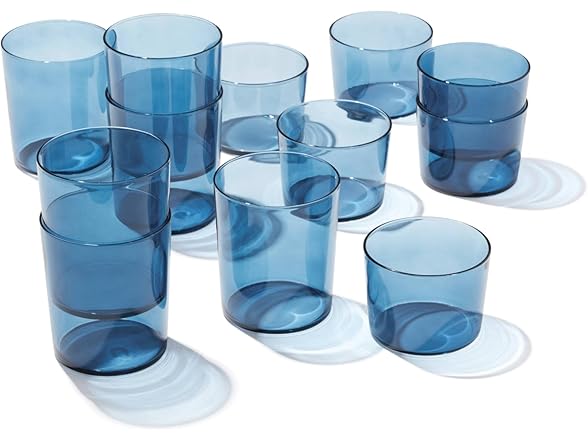 Oneida Stackables Blue Drinkware, Set Of 12