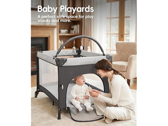 YoYiCuna 4 in 1 Baby Bassinet Bedside Crib