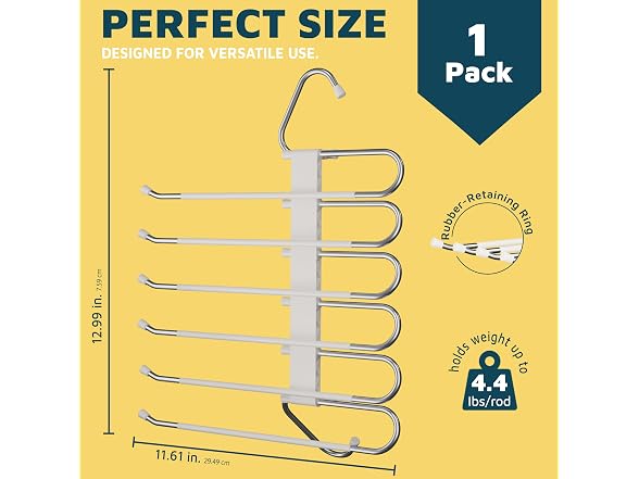 Lifemaster Space Saving Pants Hangers 1 Pack