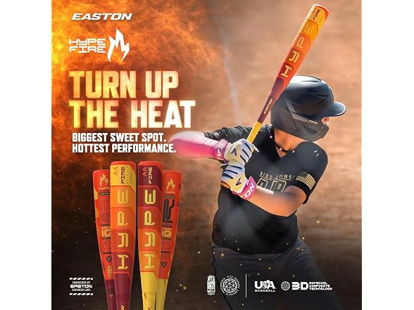 Easton | 2025 | Hype FIRE Baseball Bat | USSSA | -5 Drop | 2 3/4' Barrel | 30 inch 