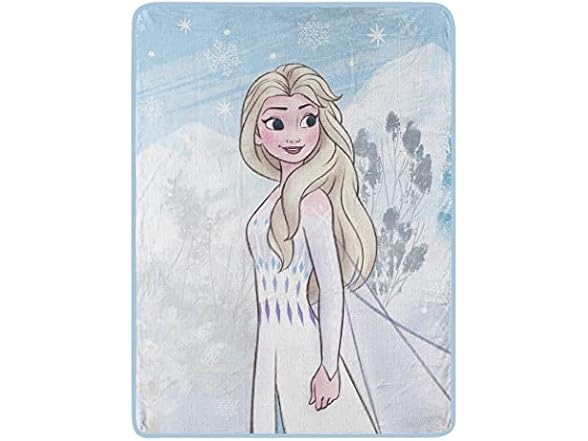 Northwest Frozen Micro Raschel Throw Bla