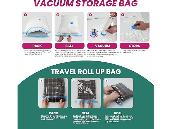 HealSmart Vacuum Storage Bags, 30 Pack